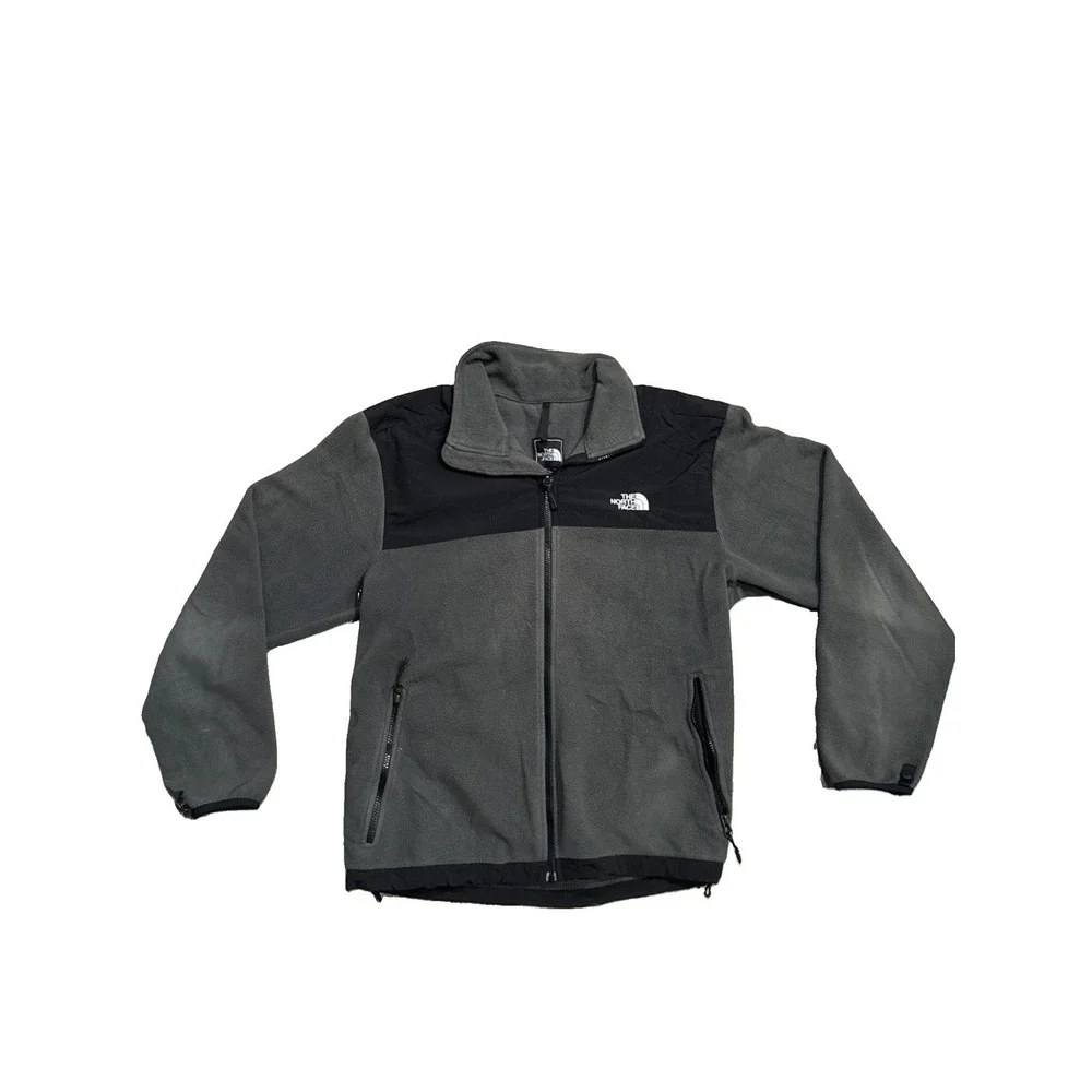 The North Face Denali Fleece Jacket Men's Medium Gray Black Full Zip Outdoor
